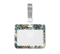 Porte-badge vertical en plastique - Illustration d'un porte-badge en pin avec cordon - Étui étanche pour carte et porte-nom