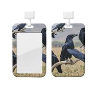 Porte-badge vertical en plastique rigide avec corbeau pour porte-badge d'identification pour infirmières et bureau