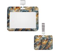 Porte-badge vertical en plastique rigide pour badge d'identification avec de nombreux poissons sur le crochet pour infirmières et bureau
