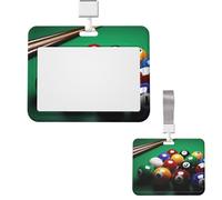 Porte-badge vertical en plastique rigide pour badge d'identification de billard, porte-badge, porte-badge pour infirmières, bureau