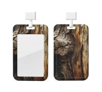 Porte-badge vertical en plastique rigide pour porte-badge d'identification en forme de tronc d'arbre pour infirmières et bureau