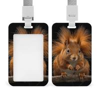 Porte-badge vertical étanche assis sur une branche - Protecteur de carte d'identité avec cordon détachable - Porte-cartes transparent - Joli porte-étiquette pour infirmière, enseignant médical, cadeau