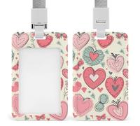 Porte-badge vertical étanche avec lanière détachable pour carte d'identité - Porte-carte d'identité - Porte-nom mignon pour infirmière, enseignant médical, cadeau de bureau