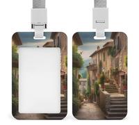Porte-badge vertical italien toscane avec lanière détachable et robuste pour badge nominatif, porte-badge, porte-badge, porte-carte de travail, protecteur pour infirmière, officier, enseignant