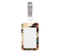 Porte-badge vertical japonais Geisha ABS avec film transparent