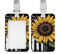 Porte-badge vertical, motif fleurs du Jour des Morts et crânes de sucre mexicains, avec cordon, étui à badge suspendu, léger et réutilisable, idéal pour les enseignants et les infirmières.