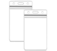 Porte-badge vertical pour carte d'identit avec fermeture clair refermable et tanche, lot de 6