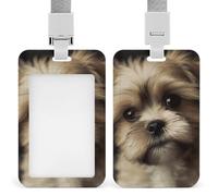 Porte-badge vertical pour petit chien avec lanière détachable et robuste - Porte-badge étanche - Pour infirmière, officier, enseignant, personnel de sécurité