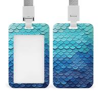 Porte-badge vertical robuste et étanche avec lanière détachable et fenêtre transparente pour infirmière, médecin, enseignant, bureau, femme et homme