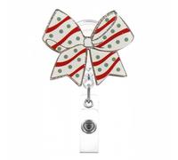 Porte-Badges À Nœud Papillon Bobine De Badges Rétractable Avec Clip Métallique Bobine De Badge En Acrylique Pour Médecin Infirmière Et Enseignant