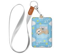 Porte-badges amusant avec bébé koala endormi avec porte-badges essentiels de croisière avec cordon pour cartes d'identité, cartes de navire, voyage et vacances
