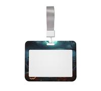 Porte-badges d'identification « Cimetière de citrouilles d'horreur » avec cordon, étui horizontal en plastique transparent, étanche, protège-badge professionnel pour infirmières, enseignants et bureau
