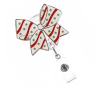 Porte-Badges en acrylique à nœud papillon, avec Clip métallique, bobine de Badges rétractable pour infirmière, médecin, étudiant, enseignant