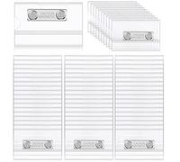 Porte-Badges Magnétiques Badges Nominatifs Magnétiques 3,5 x 2,1 Pouces Étiquettes de Nom d'Aimant Badges Aimantés en PVC pour Carte d'Identité École Collège Entreprise (100 Pièces)