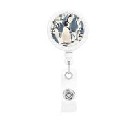 Porte-badges rétractables à motif pingouin mignon - Enrouleurs de badge rétractables robustes avec clip de ceinture - Porte-badge amusant pour infirmière, enseignante, fournitures de bureau