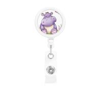 Porte-badges rétractables en forme de papillon et d'hippopotame - Enrouleurs de badge rétractables robustes avec clip de ceinture - Porte-badge amusant pour infirmière, enseignante, fournitures de