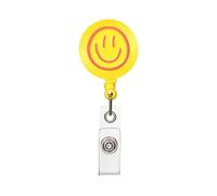 Porte-badges visage souriant - Porte-badge fantaisie - Ventre rotatif