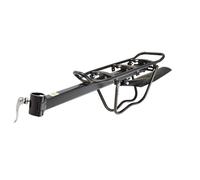 Generique Porte-bagage arrière alu noir – fixation tige de selle, déport sacoche, 10 kg