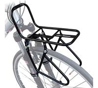 Porte Bagage Avant Velo capacité de 15 kg, 2 méthodes d'installation avec Dispositif de Fixation pour Frein à Disque/vélo de Montagne à Frein en V