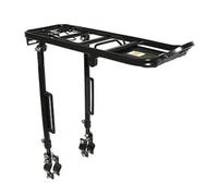 PORTE BAGAGE VELO ARRIERE A TRINGLES P2R ALU NOIR REGLABLE 29""-27.5""-26'' FIXATION SUR HAUBANS PARRIERE COLLIERS