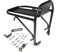 Porte Bagage Vélo - P2R - Alu Noir - Réglable - 26"" à 29"" - Fixation sur Tasseaux de Frein