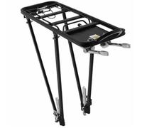 Porte bagage vélo - P2R - Alu noir - Réglable - Fixations soignées - 22 kg max