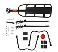 Porte-Bagages arrière de vélo à dégagement Rapide - Porte-Bagages réglable pour VTT avec réflecteur arrière et flancs latéraux - Porte-Bagages de vélo en Alliage d'aluminium de