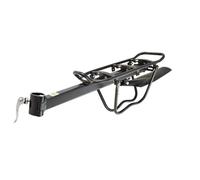 Generique Porte-bagage arrière alu noir – fixation tige de selle, déport sacoche, 10 kg