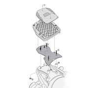 Givi Top case Monokey Suzuki DL 650 V-Strom 11-16 fixation arrière Noir