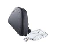 Porte-Bagages Arrière Moto pour BMW R18 Classic 100 Ans Porte-Bagages Accessoires pour Siège Solo Sissy Bar Coussin De Dossier De Siège Conducteur De Moto(B Silver)