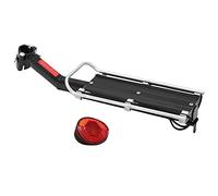 Porte-Bagages arrière pour vélo en Alliage d’Aluminium, Porte-Bagages détachable avec feu arrière et Corde élastique pour vélos de Route et VTT universels, supportant Passager et c