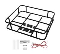 Porte-bagages arrière réglable avec panier, support en métal amovible, porte-bagages robuste, support de boîte à emporter haute résistance pour boîtes alimentaires