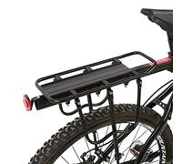 Porte-Bagages Arrière VTT en Aluminium Universel Réglable, Avec Lampe Réflecteur, Capacité Maximale 25 kg