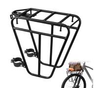Porte-bagages avant en acier pour vélo - Charge maximale : 25 kg - Montage | Construction en acier robuste avec répartition stable de la charge, faible vibration, antidérapante et maintien sûr pour les