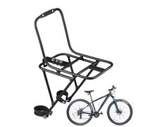 Porte-Bagages Avant en Alliage D'aluminium Multifonction pour VTT et Vélo - Compatible avec Fourche À Suspension pour Voyages, Loisirs et Trajets Quotidiens