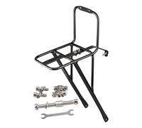 Porte-Bagages Avant Vélo Pliant, Alliage Aluminium Léger 361g, Compatible Fourches VTT/Road/Urbain, Transport Stable pour Courses