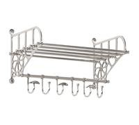 Porte bagages avec cintres mural aluminium