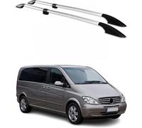 Porte Bagages Barres de Toit Railing pour Mercedes Vito W639 2003-2014 Voiture Aluminium alerie Toit Porte-en Noir sans Railing sur Le verrouillable