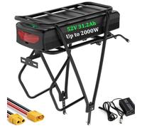 Porte-Bagages Batterie 52V 2000W 1500W - Batterie de vélo électrique Batterie Ebike
