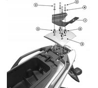 PORTE-BAGAGES CENTRAL GILERA NEXUS 125/250/300/500 (06-14) ( AVEC PLAQUE MONOLOC