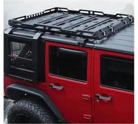 VREFOEAX Porte-Bagages de Voiture pour Jeep pour Wrangler JK JL 2007-2023 2/4 Portes en Acier Allié Support Toit Voiture Toit Plat Cadre Voyage Boîte Échelle Toit Galeries de Toit(2018-2023 4 Door)