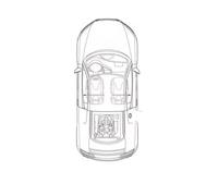 Porte-Bagages de Voiture pour Mitsubishi pour ASX pour Outlander Sport RVR 2011-2022 Couvercle Galerie Toit D'extrémité Rail Avant Arrière Gauche Droite Barres de Toit(Black- Rear Right)
