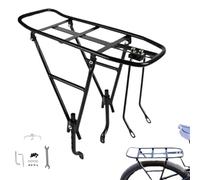 Porte-bagages épais et élargi pour les amateurs de cyclisme, porte-bagages de siège arrière pour les trajets quotidiens, les voyages, 40 x 14 cm, noir