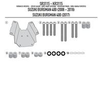 Givi Support arrière Top case Monolock/Monokey Suzuki Burgman 400 K7/K8/K9/L0/L1/L2/L3/L4/L5/L6 Noir