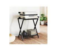 Porte bagages noir 68x38x58 cm bambou
