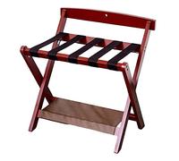 Porte-Bagages Pliable - Support de Valise Professionnel à 2 Niveaux pour hôtel avec étagère à Chaussures, Support de Rangement en Bois, étagère de Suspension pour la mais