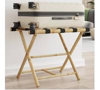 vidaXL Porte-bagages pliant bambou 62 x 42 x 50,5 cm