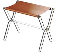 Porte-Bagages Porte-Bagages for Chambre d'amis, Support de Valise Pliable Transparent de Luxe avec Une étagère entière en Cuir for Chambre d'hôtel, Peut contenir U Porte-Bagages Pliant