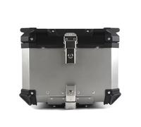 Porte Bagages pour Benelli TRK 502X TRK502X Moto Coffre Latéral Bagages Voyage Valise Sacoche Cadre Support Arrière Top Box Casque Moto Porte-Bagages(36L Topcase Silver)
