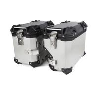 Porte Bagages pour BMW F750GS F850GS F750 850GS Moto Coffre Latéral Valise Sacoche Latérale Boîte Support Cadre Arrière Top Box Casque Topcase Moto Porte-Bagages(38L Silvery)